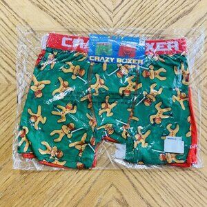 Crazy Boxer Briefs Christmas Gingerbread Masked Ninja Holiday Underwear 2 Pairs